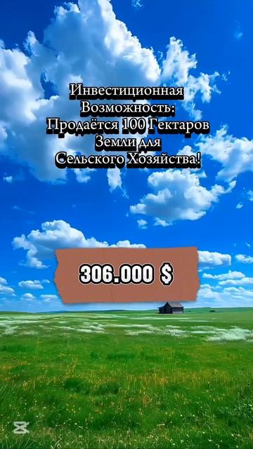 Инвестиционная Возможность: Продаётся 100 Гектаров Зем