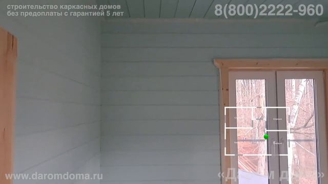 Каркасная пристройка к дому из бруса: 2 спальни, гарде
