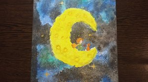 Маленький принц / Рисунок акрилом / Текстурная картина