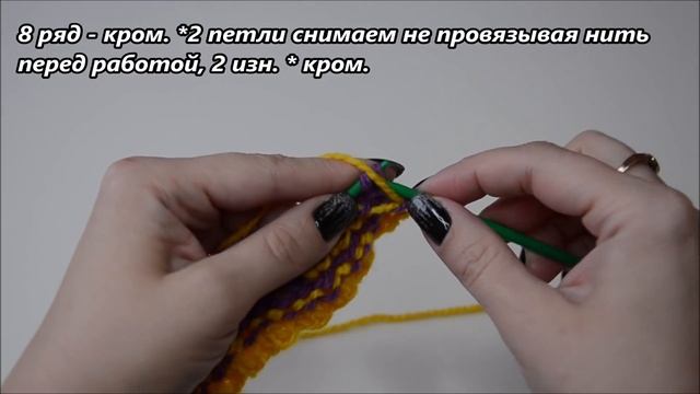 Уютные тапочки для дома двумя спицами смотреть онлайн