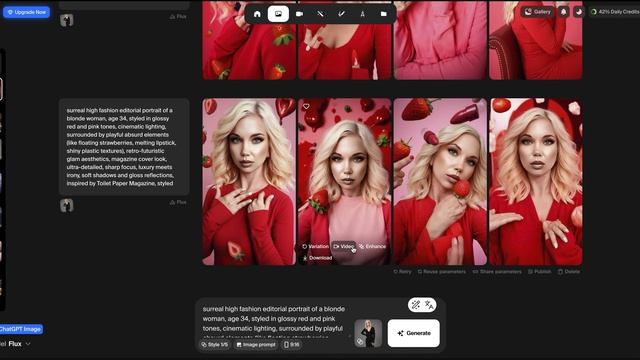 - Создание изображении на основе обученного персонажа