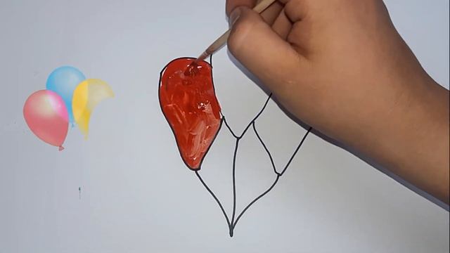 Drawing Ballon for children/Рисунок воздушный шар для детей/Bolalar uchun shar chizish
