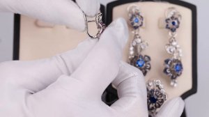 Серьги Венера из серебра с гранатом синтетическим, фи?