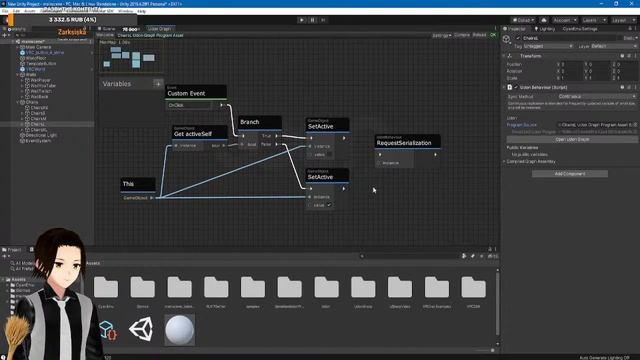 КАТАЛОГ #RUVTuber В VRChat : #RUVTuber пытается программировать