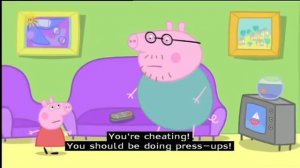 Свинка Пеппа на английском  1   Daddy Gets Fit with subtitles