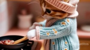 Tiny Cat Morning Routine Ginger Kitten