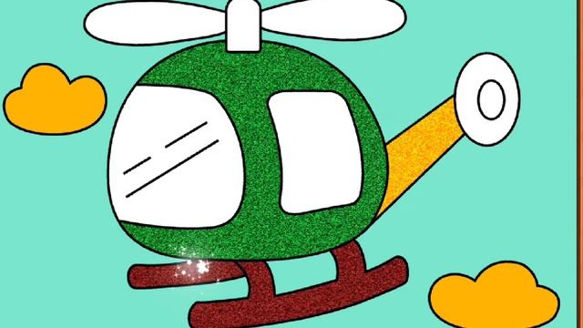 draw and color a picture of a helicopter 4K нарисовать и раскрасить изображение вертолета для детей смотреть онлайн