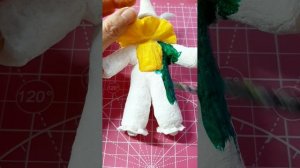 Покраска ватной игрушки акриловыми красками