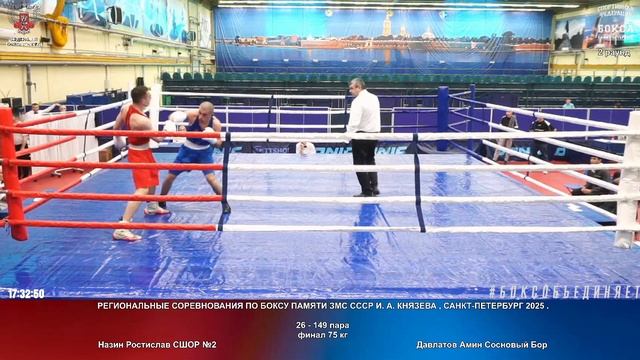 149 финал 75 кг Назин Ростислав СШОР №2 Давлатов Амин Сосновый Бор