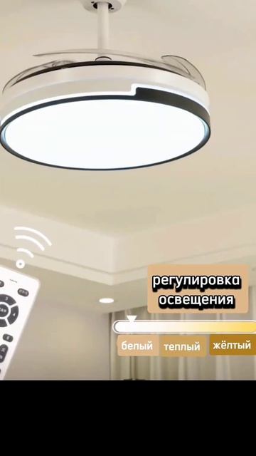 LED лампа светодиодная с вентилятором, диаметр вращени? смотреть онлайн