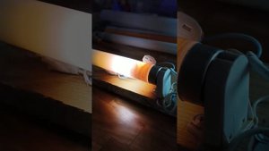 сжигание лампы, чуть не загорелся дроссель