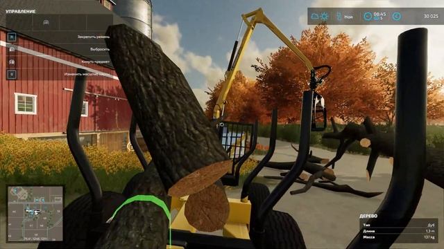 Прохождение Farming Simulator 22ᐅПервый взгляд на игруᐅ3серияᐅЖдем лета! Возим деревья!