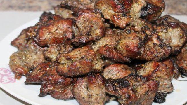 Шашлык из свинины маринованный в горчице