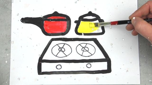 Bolalar uchun Gaz pishirgichi rasm chizish/Drawing Gas cooker for children/Рисунок для детей