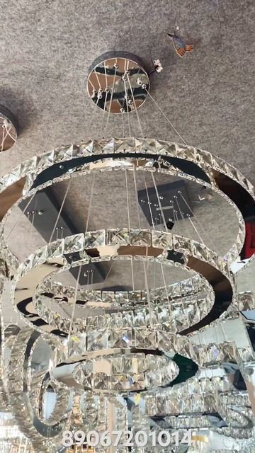 Светодиодная подвесная люстра с кристаллами смотреть онлайн