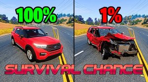 Реалистичные аварии с шансом на выживание #98 😱|BeamNG.Drive| Бименджи Драйв