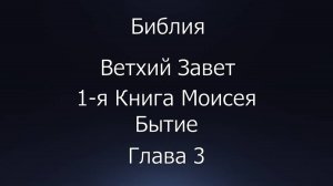 Библия. Ветхий Завет. 1-я Книга Моисея Бытие, глава 3.