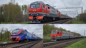 три разных поезда | скорый, пригородный и грузовой | Столбовая