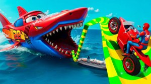 Машинки летают и прыгают! Развивающие мультики Машины помощники. Мультфильмы про машинки