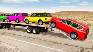 ГРУЗОВИК MCQUEEN!!! 🚚 | ПЕРЕВОЗКА С ПОМОЩЬЮ ГРУЗОВИКА 🔥 - POTHOLE VS CAR #14 - BeamNG.Drive 🚘