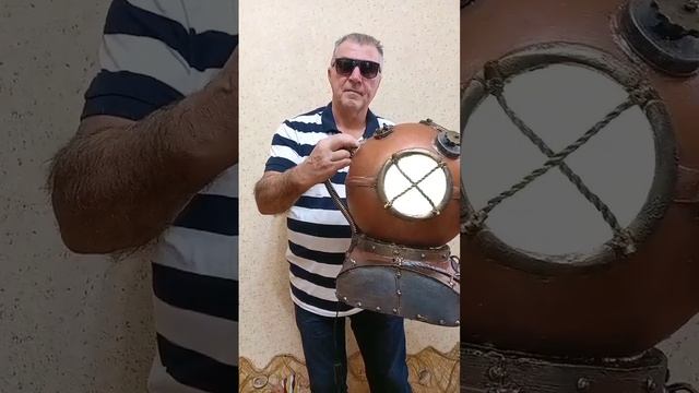 Стимпанк часы светильник "Водолазный шлем" 15000р. смотреть онлайн