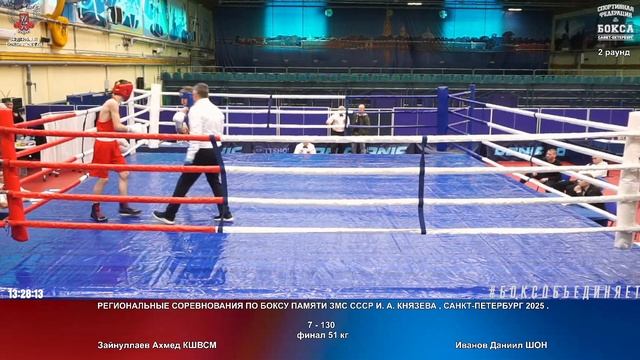130 финал 51 кг Зайнуллаев Ахмед КШВСМ Иванов Даниил ШОН