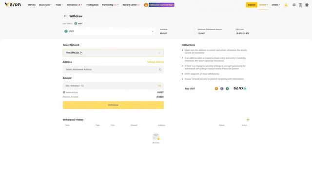 BYDFi - Как внести и вывести средства в 2024
