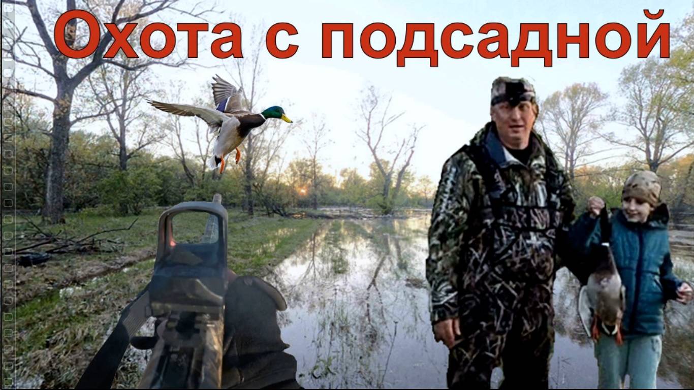 Как охотиться с подсадной на селезня утки. Охота с дочкой!