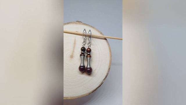 Серьги "Рубиновый блеск" с гранатом #гранатовыесерьги смотреть онлайн