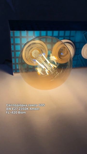 Світлодіодна лампа G95 8W E27 2350K Amber FL-420 Biom смотреть онлайн