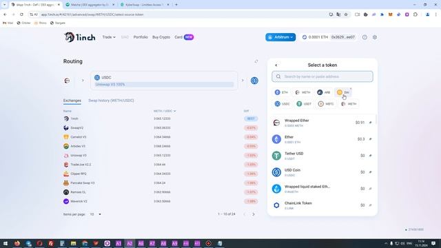 Обмен токенов на DEX через агрегатор | Как не потерять $15