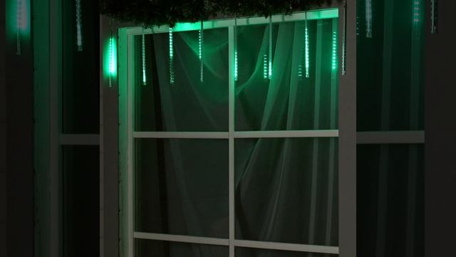 Гирлянда «Сосульки» 2.5 × 0.3 м, IP65, 192 LED, свечение зелёное смотреть онлайн