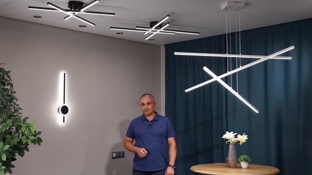 Коллекция современных LED светильников с пультом в гео? смотреть онлайн