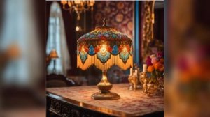 Идеи настольных ламп из бисера. #своимируками #рукодел