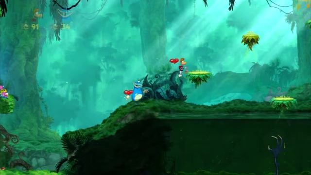 Rayman origins demo. Шаткие пещеры. Прохождение