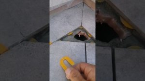 красивый водосток на плоской кровле из керамогранита#