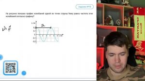 На рисунке показан график колебаний одной из точек струны. Чему равна частота этих - №22280