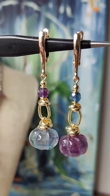 флюорит! ассиметрия! серьги люстры😉 #флюоритовыесерь смотреть онлайн