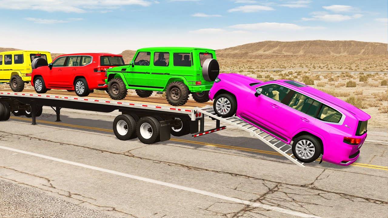 ГРУЗОВИК MCQUEEN!!! 🚚 | ПЕРЕВОЗКА С ПОМОЩЬЮ ГРУЗОВИКА 🔥 - POTHOLE VS CAR #12 - BeamNG.Drive 🚘