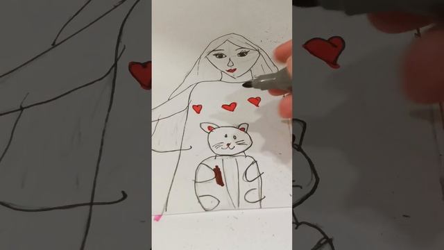 рисую новыми фломастерами человека ( девушку ) смотреть онлайн