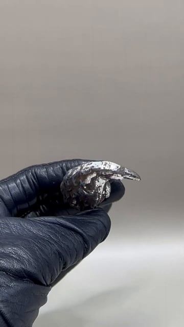 Silver crow brooch (Серебряная ворона брошь ручной работы)  #artde