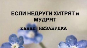 ЕСЛИ НЕДРУГИ ХИТРЯТ И МУДРЯТ  🔮