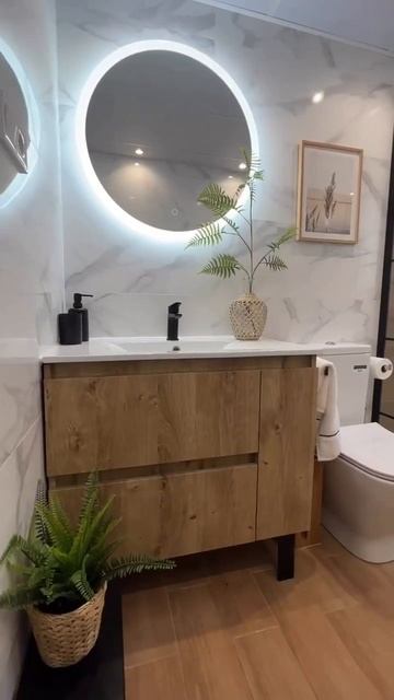 Круглое настенное зеркало со светодиодной LED-подсветк смотреть онлайн