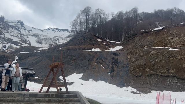Весна в горах. Подъемники Газпрома. Альпика.