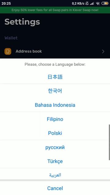 Кошелек клевер, смена языка на русский для проекта Час