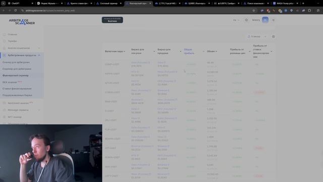 Arbitrage Scanner отзыв и кейсы. Арбитраж токенов между биржам