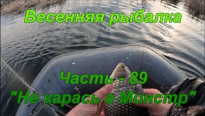 Весенняя рыбалка. Часть - 89. "Не карась а Монстр".