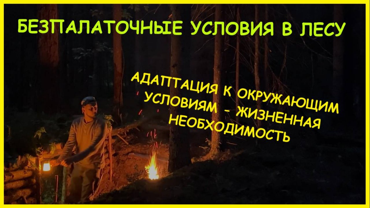Кемпинг без палатки | Поход с ночевкой в лес | Выживание | Bushcraft