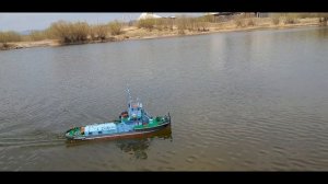 11 мая ходовые испытания модели буксира.