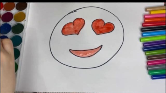 Draw a smiley for kids. Рисуем смайлик для детей. Bolalar uchun tabassum chizish. Смайлик раскраска